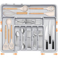 Adjustable Kitchen Drawer Organizer - Expandable Storage Tray