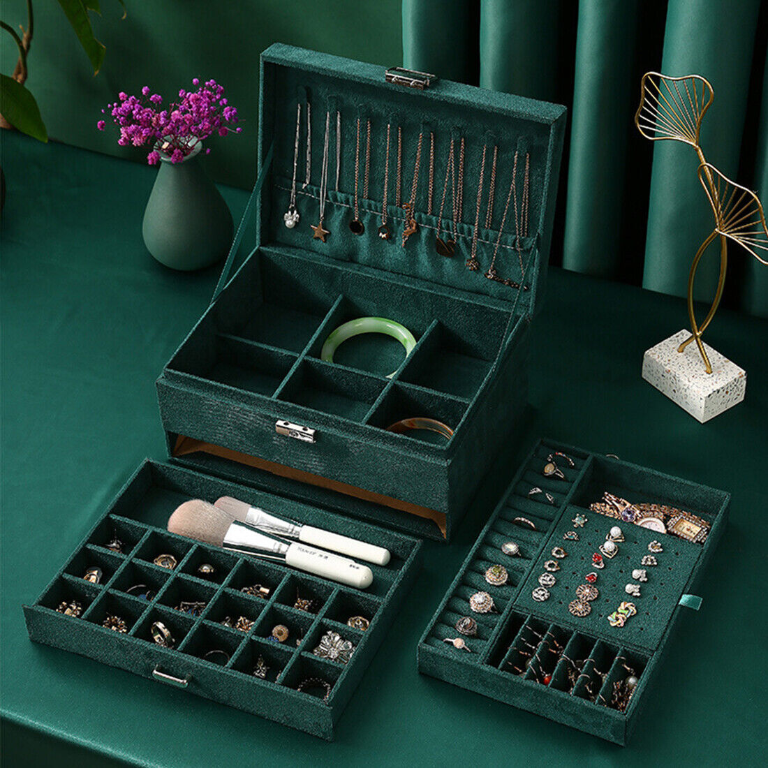 Large Jewelry Organizer Box – Elegant Storage Case