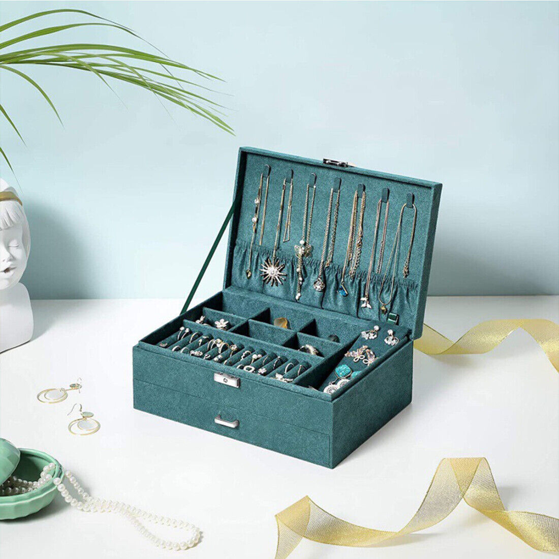 Large Jewelry Organizer Box – Elegant Storage Case